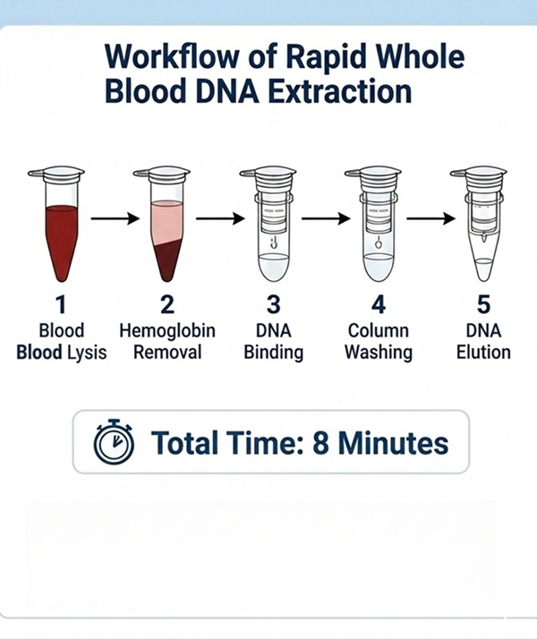 Rapid Whole Blood DNA Mini Kit with 8-minute genomic DNA extraction protocol Rapid Whole Blood DNA Mini Kit with 8-minute genomic DNA extraction protocol