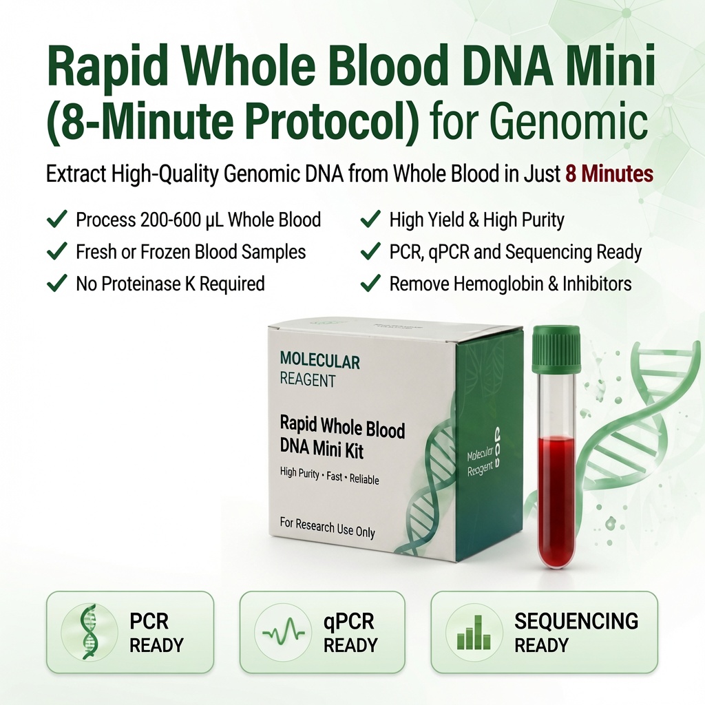 Rapid Whole Blood DNA Mini Kit (8-Minute Protocol) for g DNA Extration