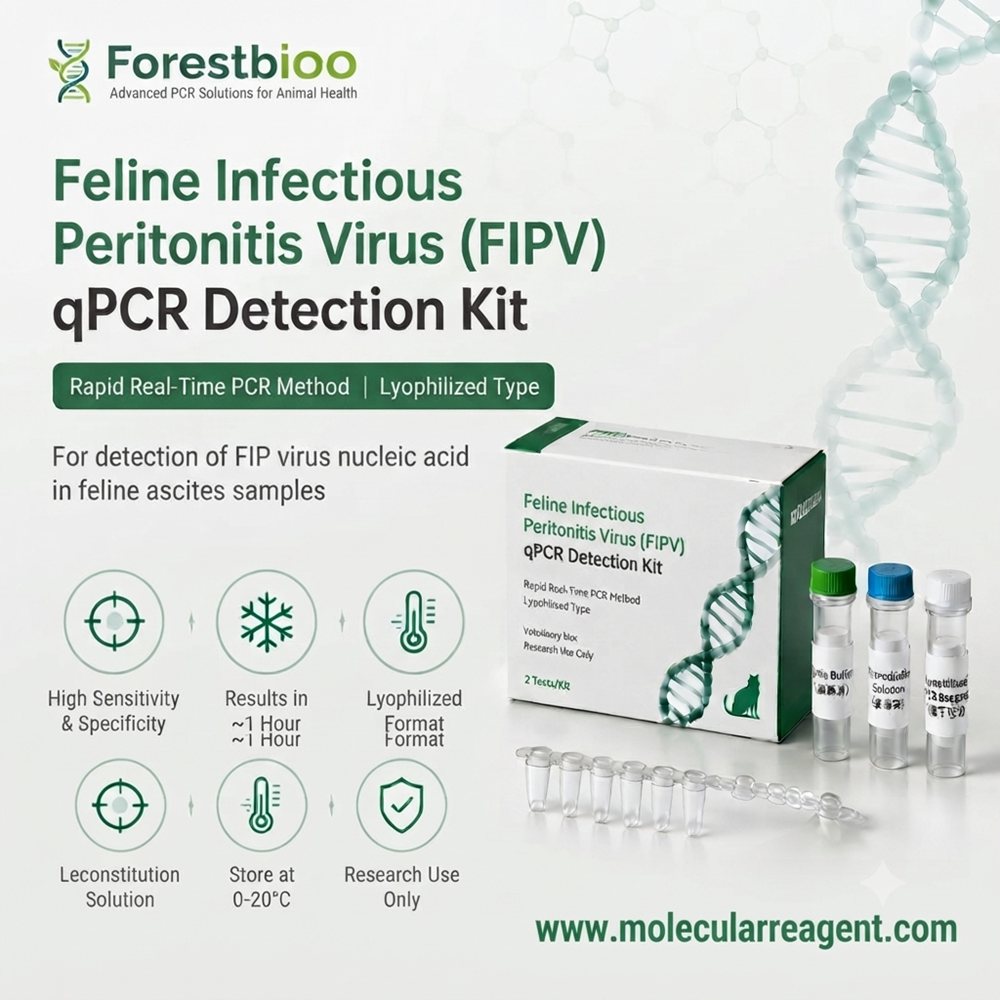 Feline Infectious Peritonitis Virus (FIPV) qPCR Detection Kit (Real-Time PCR Method | Lyophilized)
