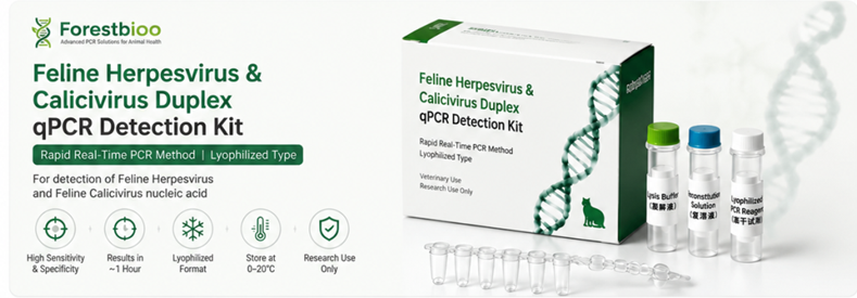 Feline Herpesvirus & Calicivirus (FHV-1/FCV) qPCR Detection Kit | Direct PCR