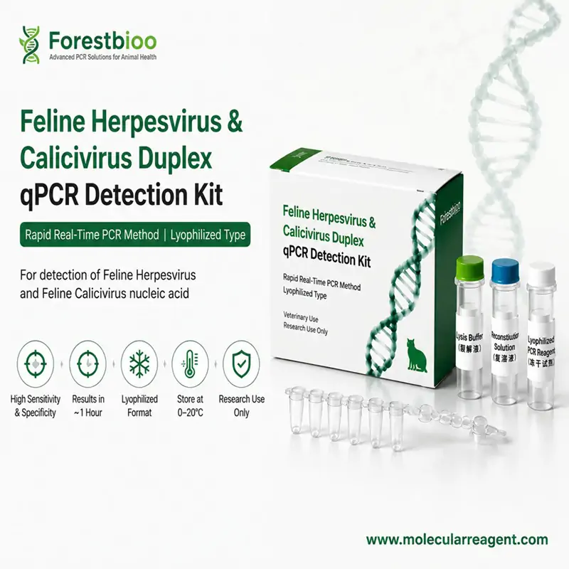 Feline Herpesvirus & Calicivirus (FHV-1/FCV) qPCR Detection Kit | Direct PCR