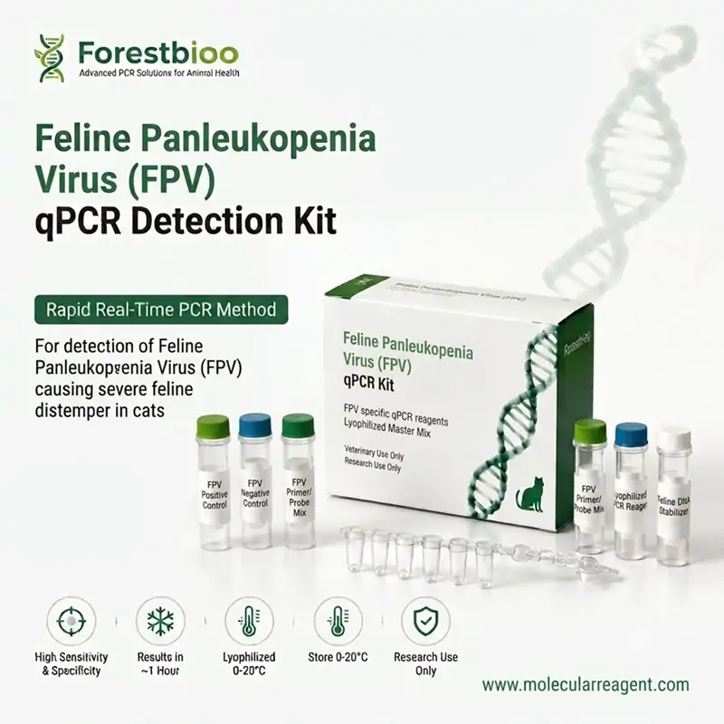 Feline Panleukopenia Virus (FPV) qPCR Detection Kit | Rapid Lyophilized PCR