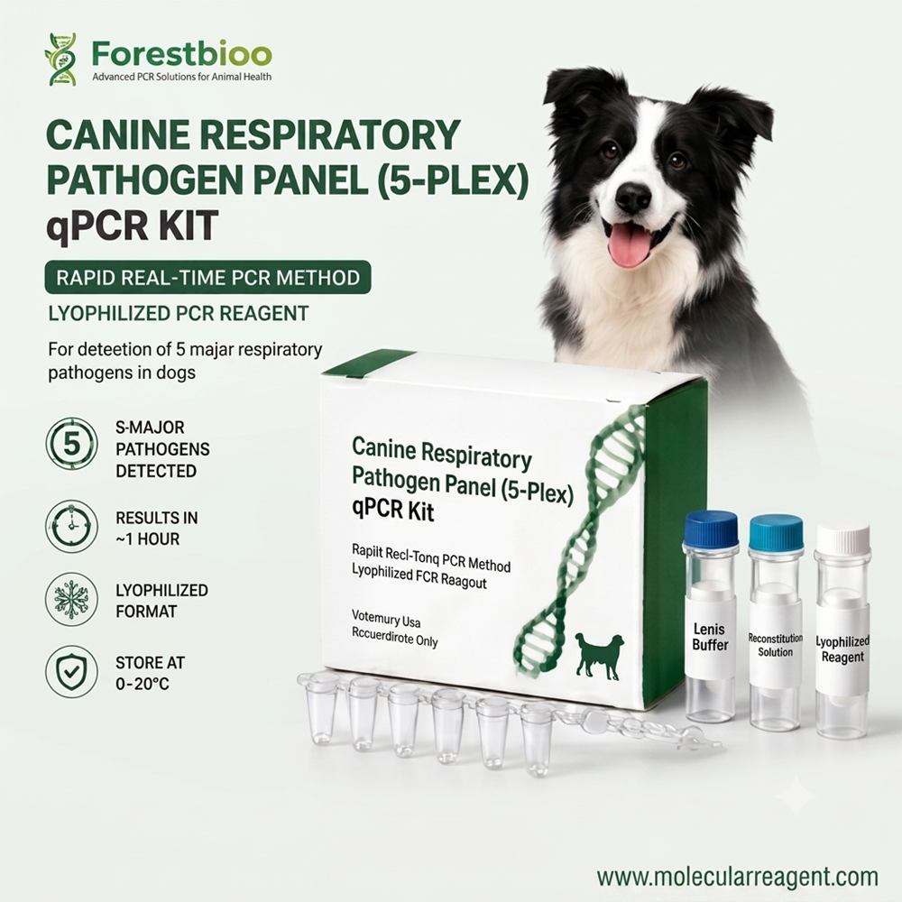 Canine Respiratory Pathogen Panel (5-Plex) qPCR Kit Multiplex Real-Time PCR Kit for Canine 