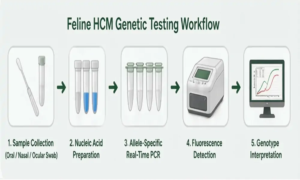 Feline HCM genetic testing for HCM-associated variants and Real-Time PCR genotyping