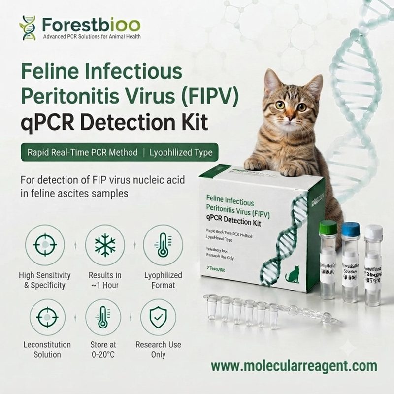 Feline Infectious Peritonitis Virus (FIP) qPCR Detection Kit (Real-Time PCR Method | Lyophilized)