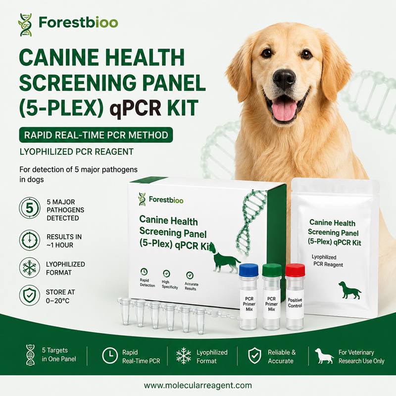 Canine Health Screening Panel (5-Plex) qPCR Kit | Dog Pathogen PCR