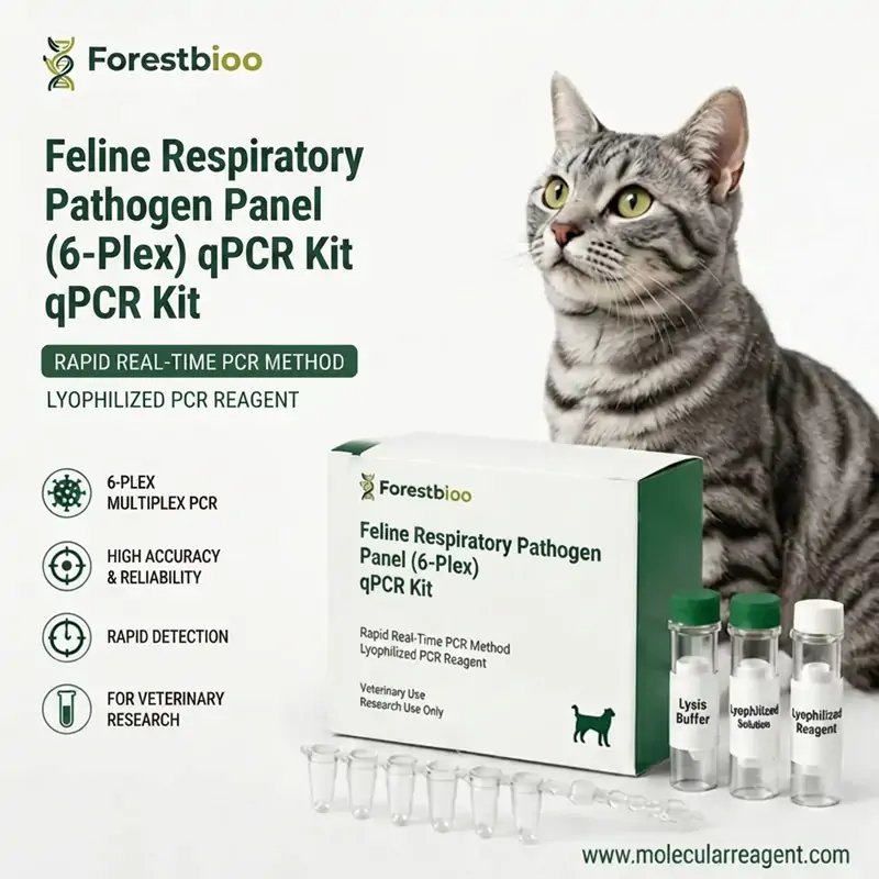 Feline Respiratory Pathogen Panel (6-Plex) qPCR Kit