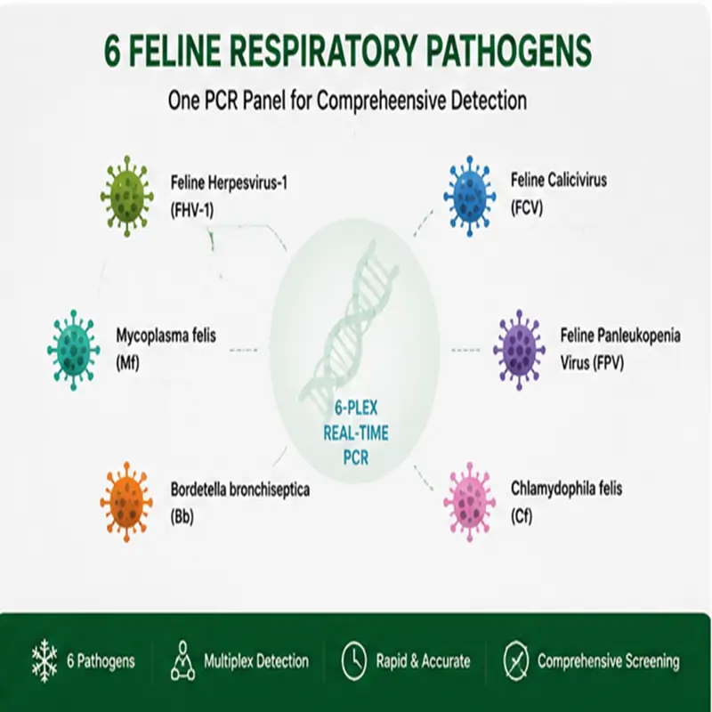 Feline Respiratory Pathogen Panel (6-Plex) qPCR Kit