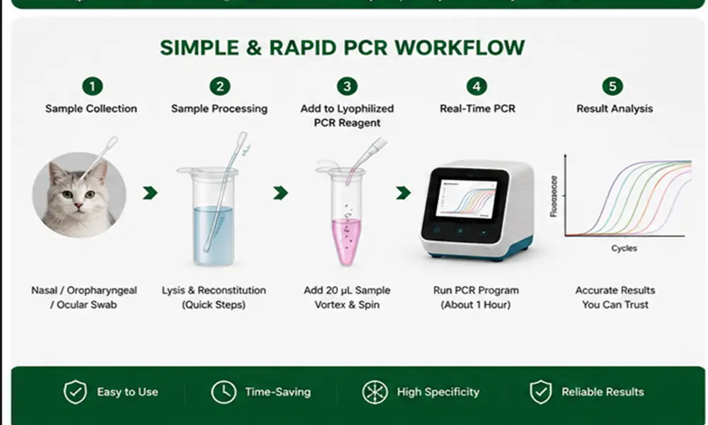 Feline Respiratory Pathogen Panel (6-Plex) qPCR Kit